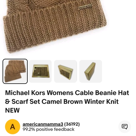 NWT!! Michael Kors Scarf & Hat Set - Picture 9 of 9